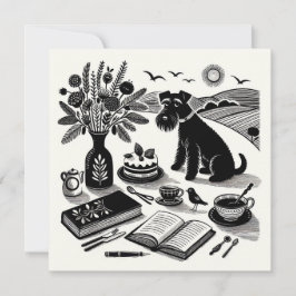 Mittlere Schnauzer-Karte Mitteilungskarte