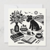 Mittlere Schnauzer-Karte Mitteilungskarte (Vorderseite)