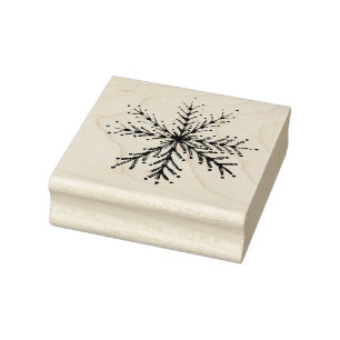 Mittlere Schneeflocke-Gummi-Briefmarke Gummistempel