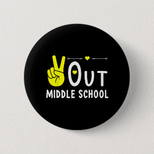 Mittlere Schule am letzten Tag des Abschlusses Button