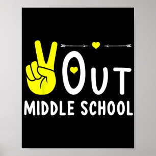 Mittlere Schule am letzten Tag des Abschlusses Poster