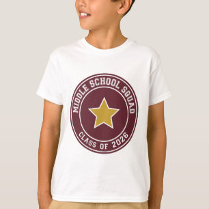 Mittlere Schulmannschaft Retro Varsity Star T-Shirt
