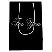 Mittlere schwarze Designer-Geschenktasche Mittlere Geschenktüte (Rückseite)