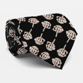 Mittlere schwarze Silk Krawatte des (Gerollt)