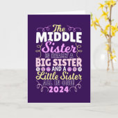 Mittlere Schwester 2024 - eine große und kleine Sc Karte (Gelbe Blume)