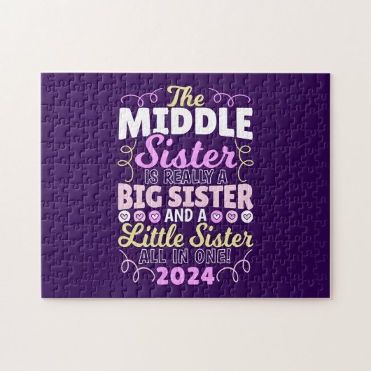Mittlere Schwester 2024 - eine große und kleine Sc Puzzle (Horizontal)