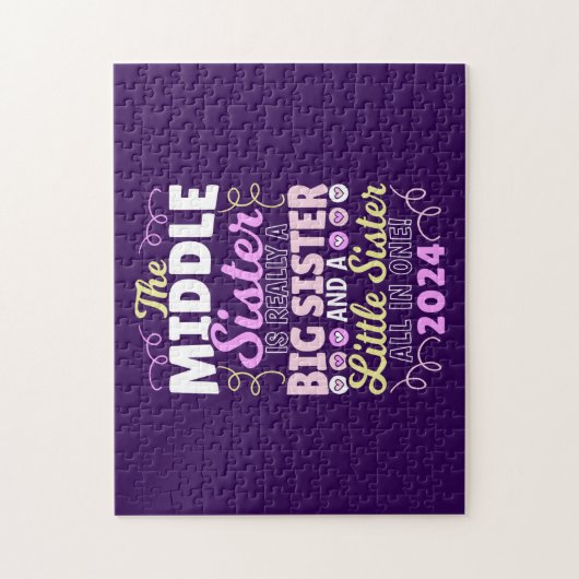 Mittlere Schwester 2024 - eine große und kleine Sc Puzzle (Vertikal)