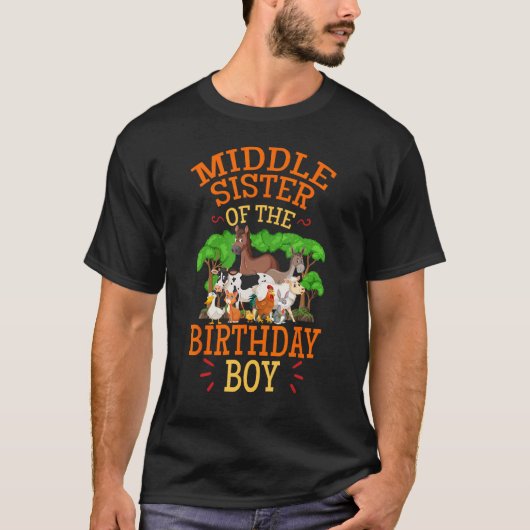 Mittlere Schwester des Geburtstags T-Shirt (Vorderseite)