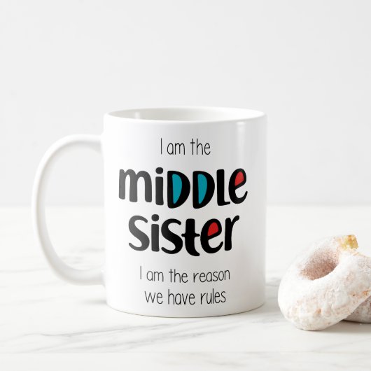 Mittlere Schwester Kaffeetasse (Mit Donut)
