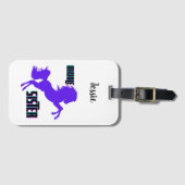 Mittlere Schwester Lila Pony Rearing Gepäckanhänger (Vorderseite (Horizontal))