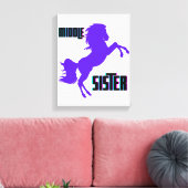 Mittlere Schwester Lila Pony Rearing Leinwanddruck (Insitu (Wohnzimmer))