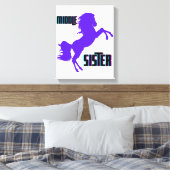 Mittlere Schwester Lila Pony Rearing Leinwanddruck (Insitu (Schlafzimmer))