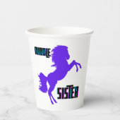 Mittlere Schwester Lila Pony Rearing Pappbecher (Vorderseite)