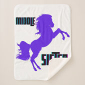 Mittlere Schwester Lila Pony Rearing Sherpadecke (Vorderseite)