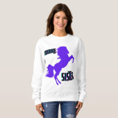 Mittlere Schwester Lila Pony Rearing Sweatshirt (Vorne ganz)