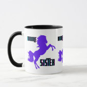 Mittlere Schwester Lila Pony Rearing Tasse (Links)