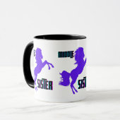 Mittlere Schwester Lila Pony Rearing Tasse (Vorderseite Links)