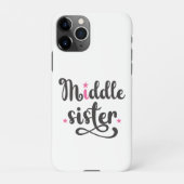 Mittlere Schwester, Niedliche Sterne iPhone Hülle (Rückseite)