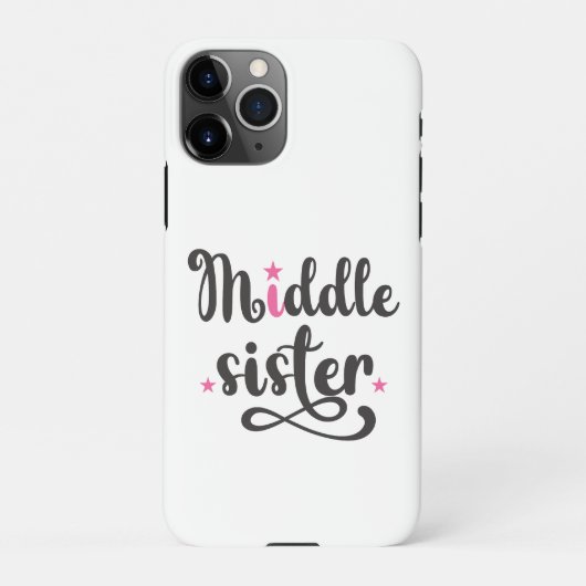 Mittlere Schwester, Niedliche Sterne iPhone Hülle (Rückseite)
