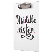 Mittlere Schwester, Niedliche Sterne Klemmbrett (Links)