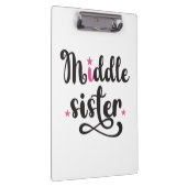 Mittlere Schwester, Niedliche Sterne Klemmbrett (Rechts)