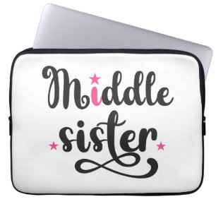 Mittlere Schwester, Niedliche Sterne Laptopschutzhülle