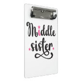Mittlere Schwester, Niedliche Sterne Mini Klemmbrett (Schrägansicht)
