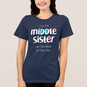 Mittlere Schwester Tri-Blend Shirt