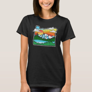 Mittlere Schwester Vintag Oregon Nature & Outdoor  T-Shirt
