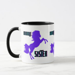 Mittlere Schwester Violettes Pony Zucht Tasse