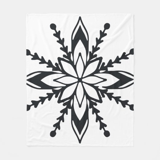 Mittlere Snowflake Fleece Blanket (Vorderseite)