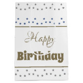 Mittlere Sterne Gemustertes Papier Geburtstagsgesc Geschenktüte (Rückseite)