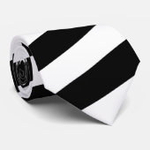 Mittlere Streifen-Schwarzweiss-Krawatte Krawatte (Gerollt)