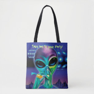 Mittlere Tasche Alien Bring mich zu deinem Party