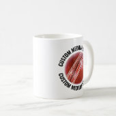 Mittlere Textgröße 330ml Personalisierter Cricket- Kaffeetasse (VorderseiteRechts)