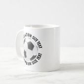 Mittlere Textgröße 330ml personalisierter Fußballb Kaffeetasse (Vorderseite Links)