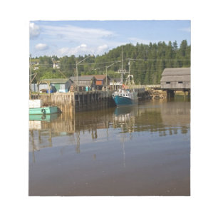 Mittlere Tide an der Bay of Fundy in St. Martins, Notizblock