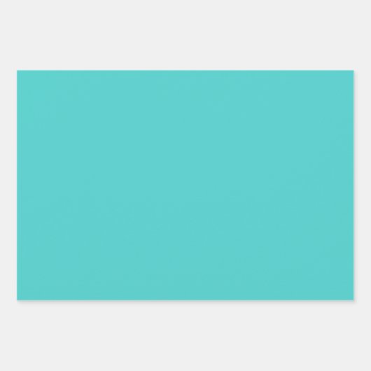 Mittlere türkisfarbene Farbe Geschenkpapier Set (Vorderseite 2)