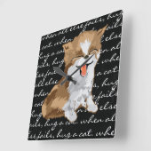 Mittlere Uhr "Umarmen einer Katze" (Winkel)