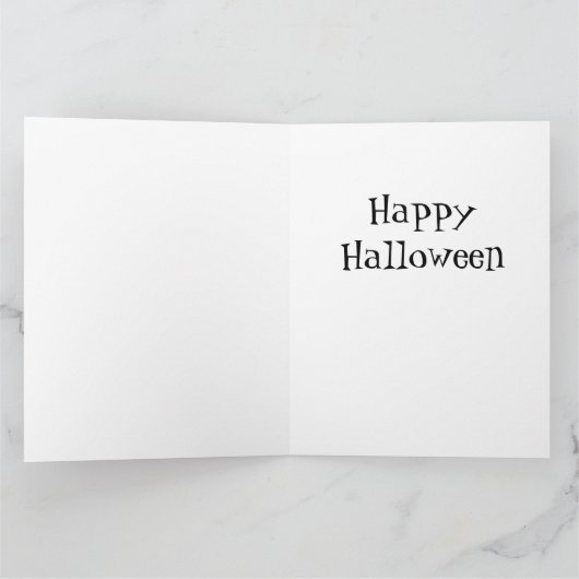 Mittlere Vintage Black Cat Society Karte (Innenseite)