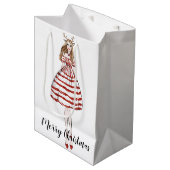 Mittlere Weihnachtsgeschenktasche Geschenktüte (Vorderseite Schrägansicht)