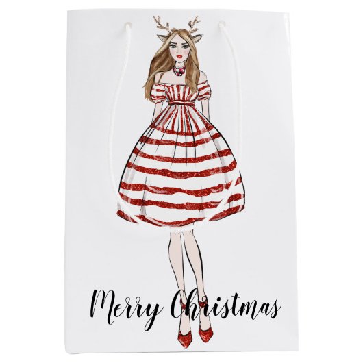 Mittlere Weihnachtsgeschenktasche Mittlere Geschenktüte (Vorderseite)