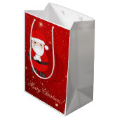 Mittlere Weihnachtsgeschenktaschen mit Niedlichem Mittlere Geschenktüte (Rückseite Schrägansicht)