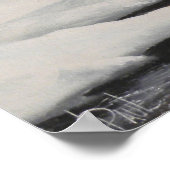 Mittlere Winterelche im Schnee Printmedien Poster (Ecke)