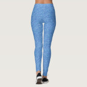 Mittlerer Baby-Blau-Imitat-Glitzer Leggings (Rückseite)
