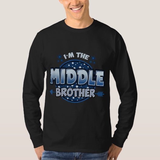 Mittlerer Bruder Geschwister Mittelkind T-Shirt (Vorderseite)