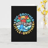 Mittlerer Bruder ist ein Groß und Kleiner Bruder Karte (Gelbe Blume)