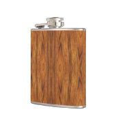 mittlerer dunkler Imitat Woodgrain Flachmann (Links)