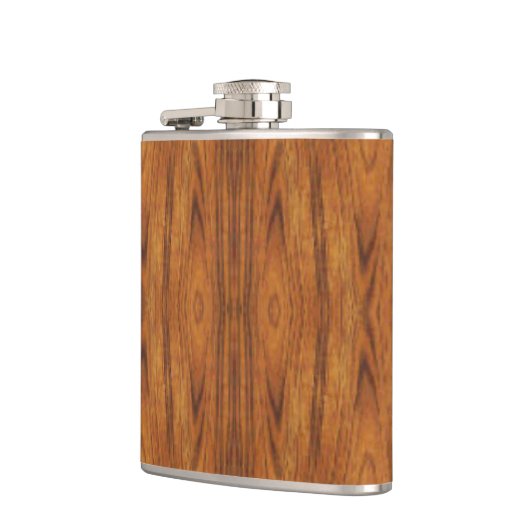 mittlerer dunkler Imitat Woodgrain Flachmann (Links)