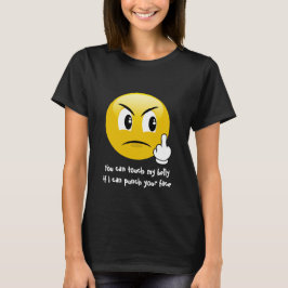 Mittlerer Finger Emoji Bauch-Touch-Mutterschafts-T T-Shirt